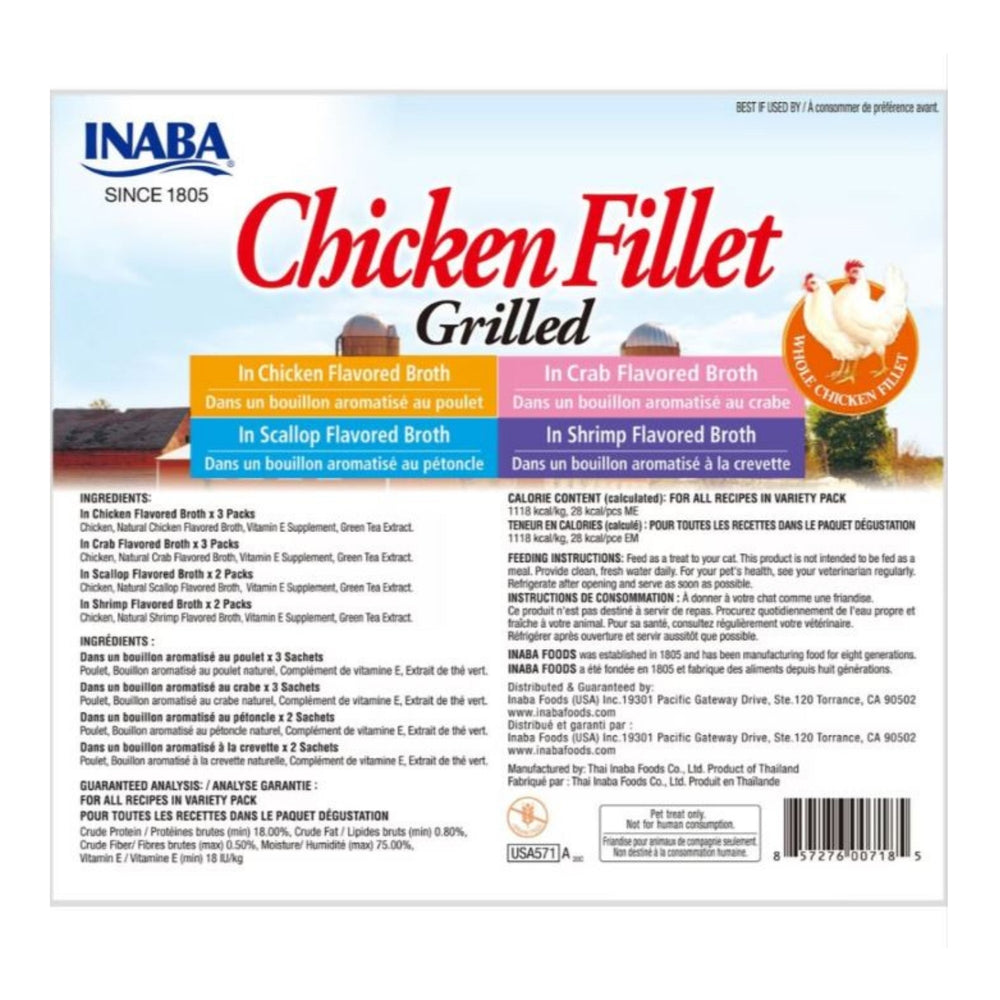 Inaba Chicken Fillet Grilled Variety Pack Assorted .9oz.-10 Pk