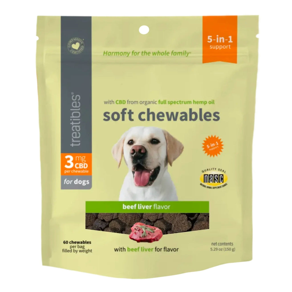 Treatibles Hemp Soft Chewables For Dogs Beef 60 Ct