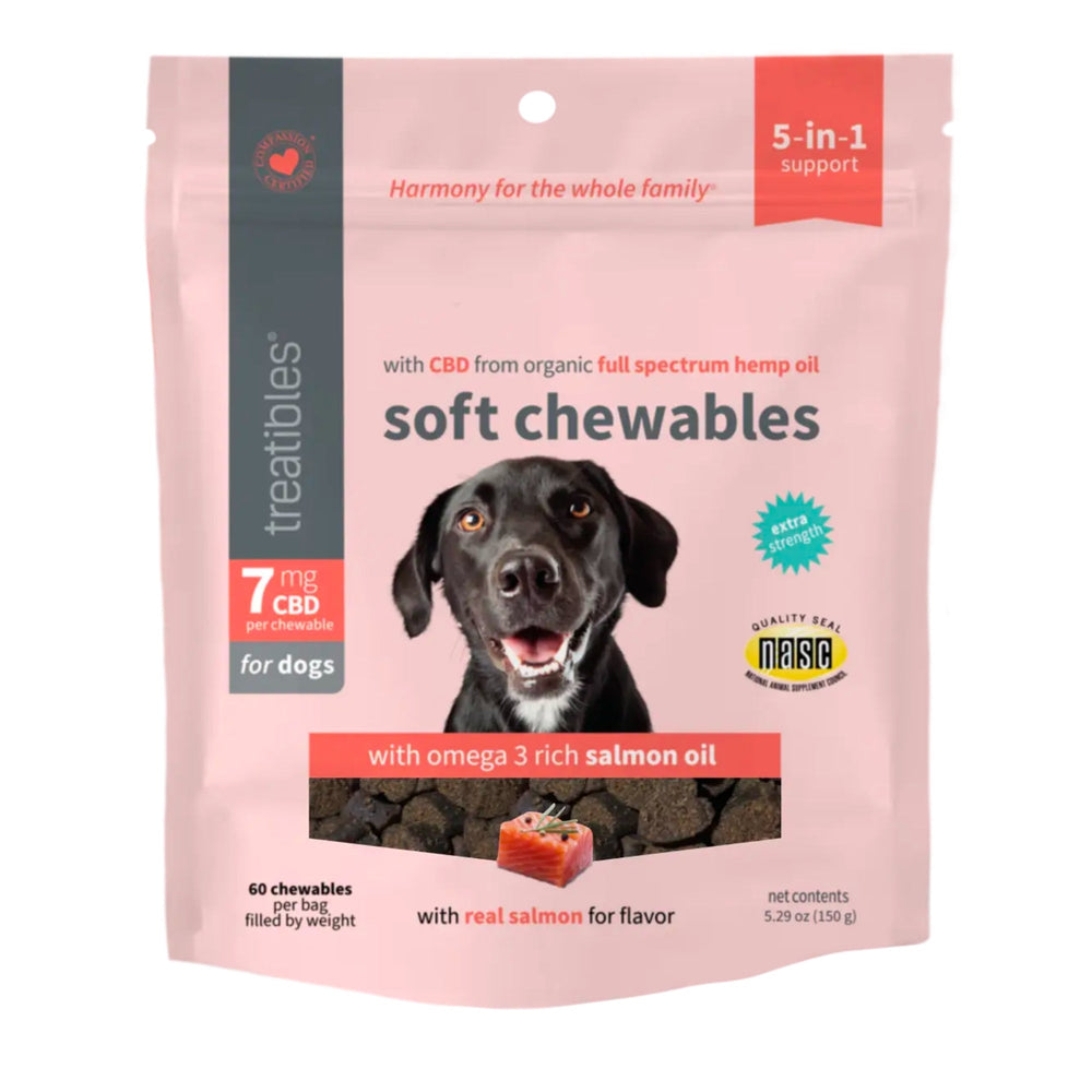 Treatibles Extra Strength Dog Soft Chews Salmon 7 Mg-60 Pk