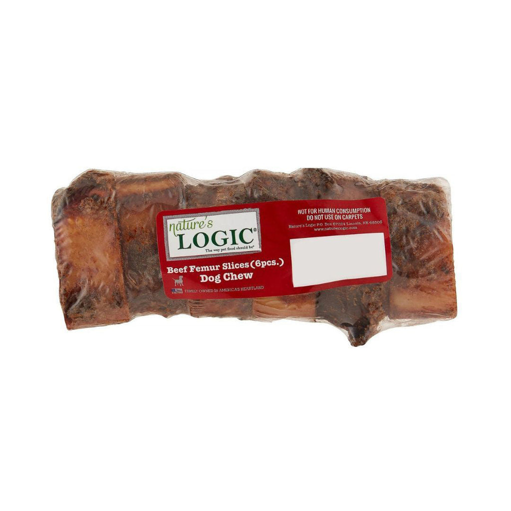 Natures Logic Dog Sliced Beef Femur 1In 6 Count for your Pet Dog with Pet Store X!