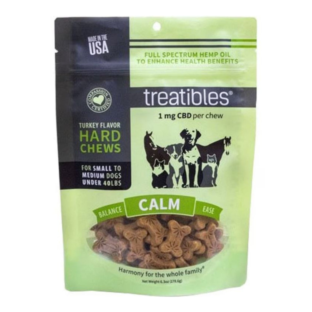 Treatibles Hemp Wellness Hard Chews Calm Turkey  Small/Medium-75 Ct