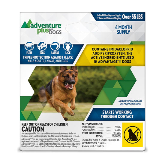 Adventure Plus For Dogs 56 Lbs - 4Pk for your Pet Dog with Pet Store X.