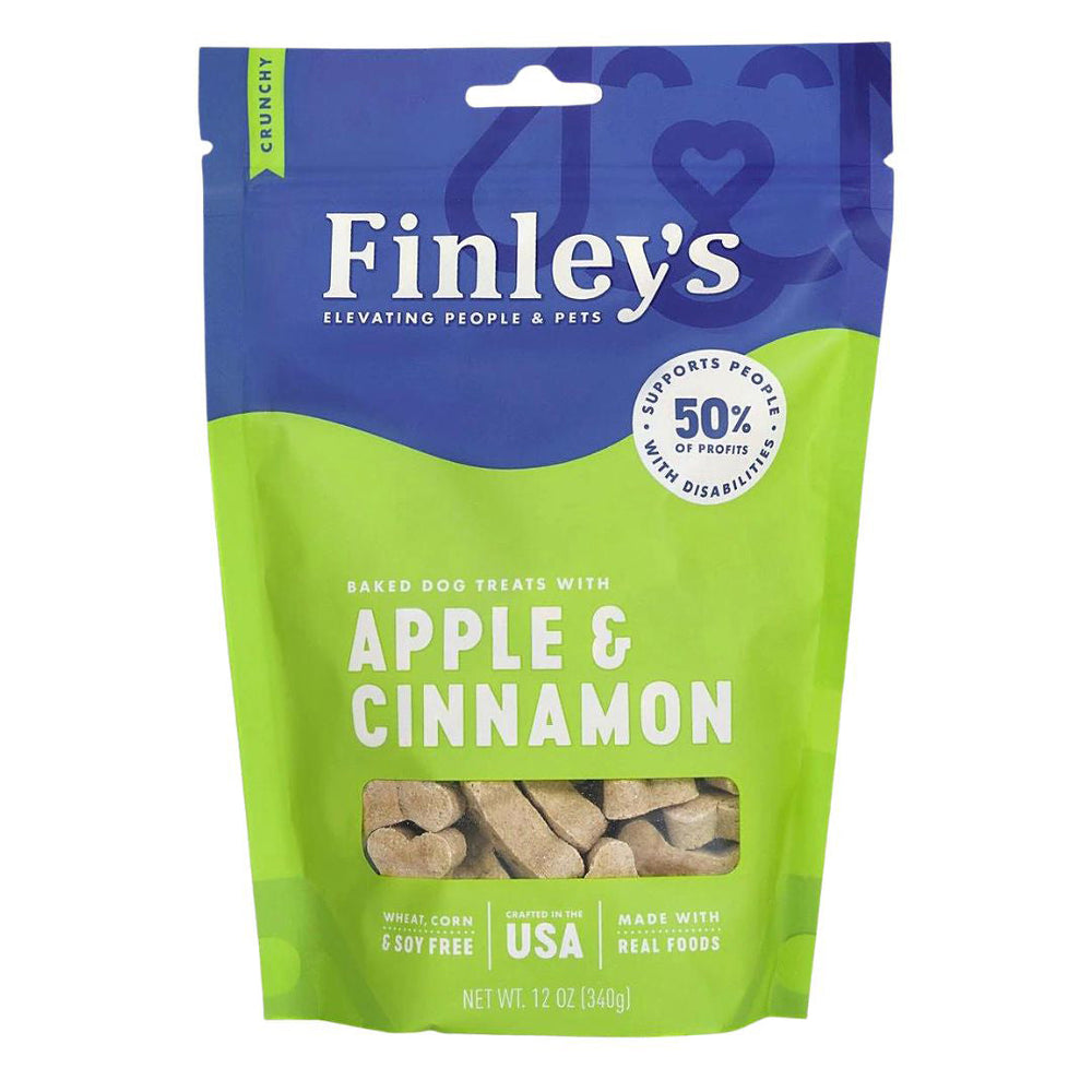 Finleys Dog Crunchy Biscuits Apple And Cinnamon 12oz for your Pet Dog with Pet Store X!