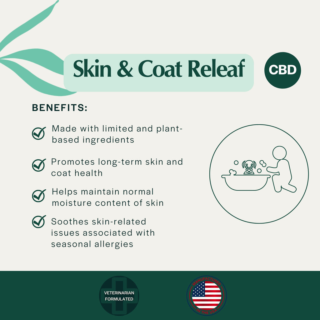 Pet Releaf Skin & Coat Dog 16oz. Itchy & Dry Shampoo Cbd 100Mg