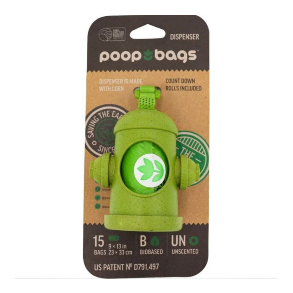 The Original Poop Bags Dispenser With Waste Bags Unscented/Biobased 15 Ct