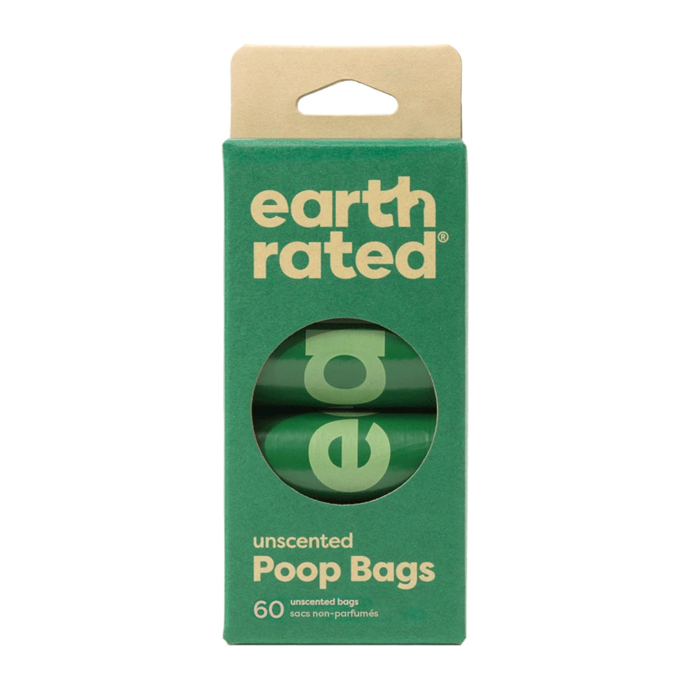 Earth Rated Dog Poop Bag Dog Unscented 4 Roll 60 Count for your Pet Dog with Pet Store X.