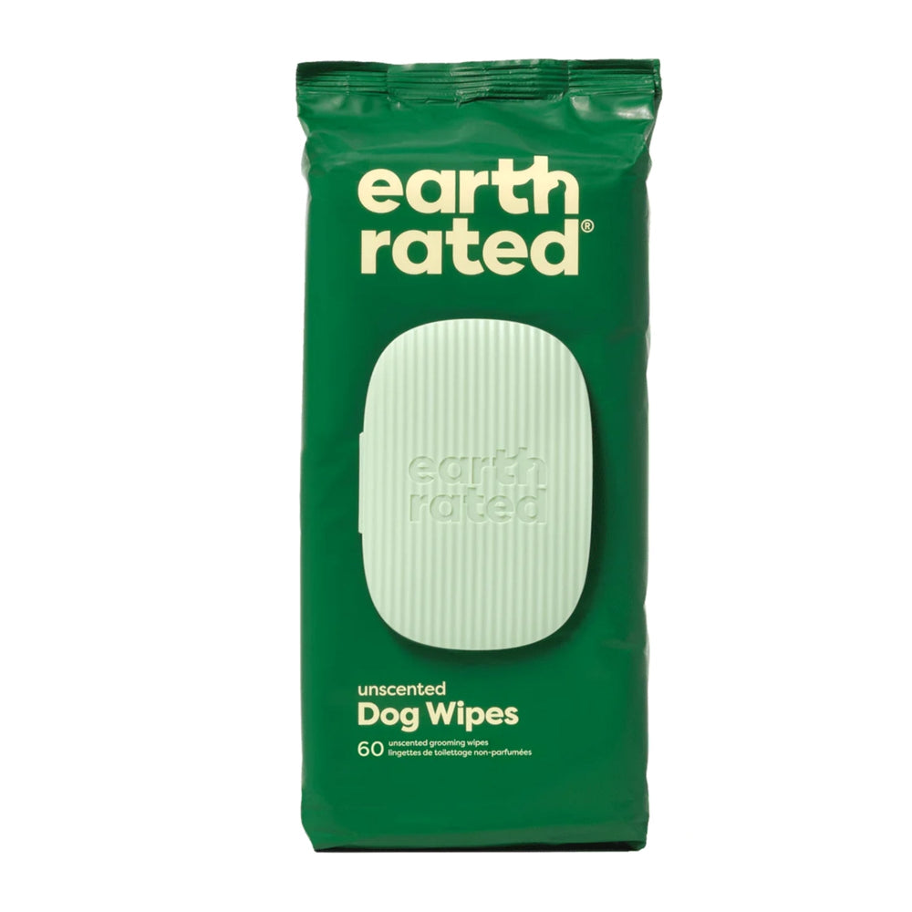 Earth Rated Dog Grooming Wipes Unscented 60 Count for your Pet Dog with Pet Store X.