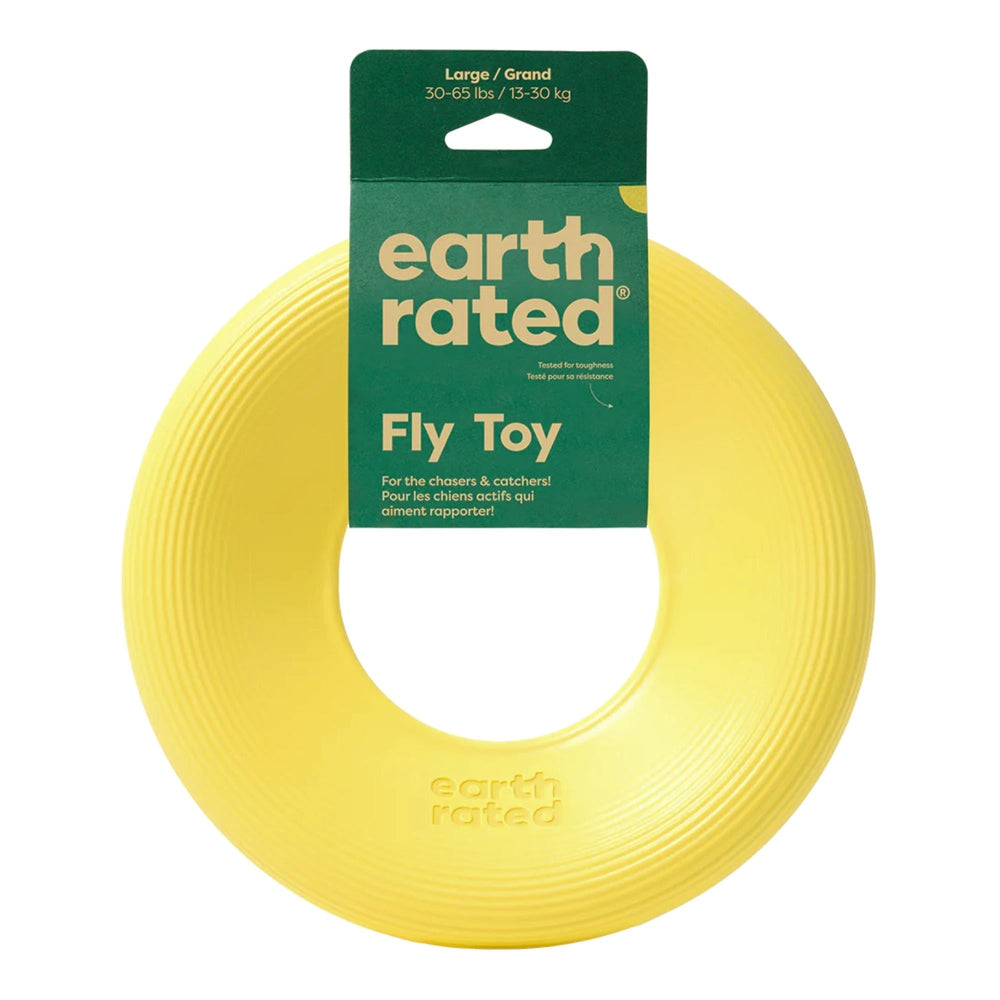 earth Rated Dog Flyer Toy Yellow Large for your Pet Dog with Pet Store X.