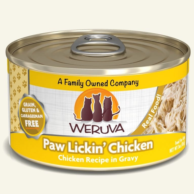 Weruva Cat Paw Lickin Chicken Chicken Recipe in Gravy 3oz. (Case of 24)