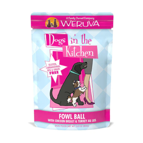 Dogs In The Kitchen Dog Fowl Ball 28oz Pouch (Case of 12) for your Pet Dog with Pet Store X!