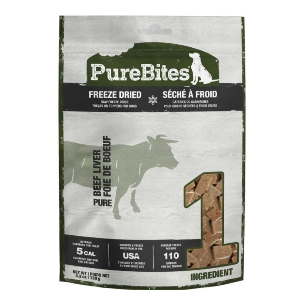 Purebites Freeze Dried Dog Treats  Beef Liver 4.2oz.