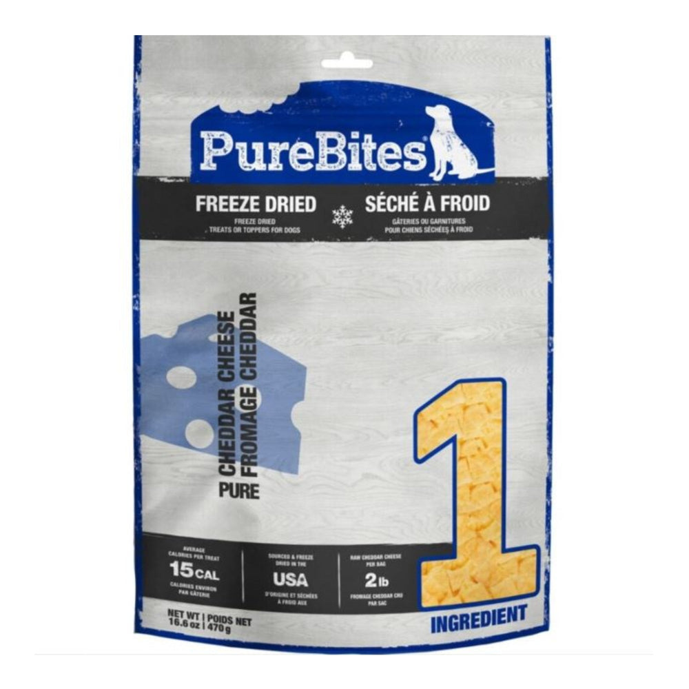 Purebites Freeze Dried Dog Treats Cheddar Cheese 16.6oz.