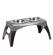 Bergan Stormcloud Elevated Feeder 2 Dog Bowl Black/Grey 1ea/MD