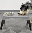 Bergan Stormcloud Elevated Feeder 2 Dog Bowl Black/Grey 1ea/MD