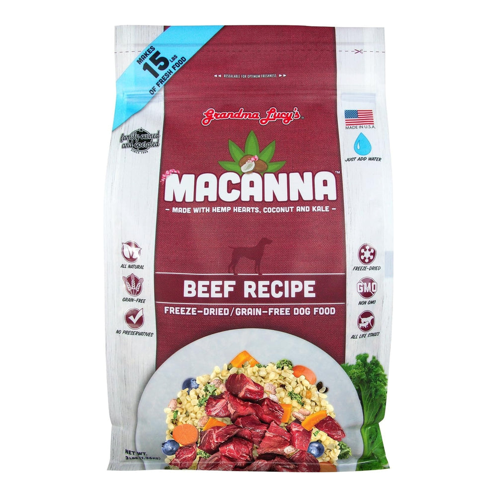 Grandma Lucys Dog Macanna Ana Grain Free Free Beef 3 Lbs.