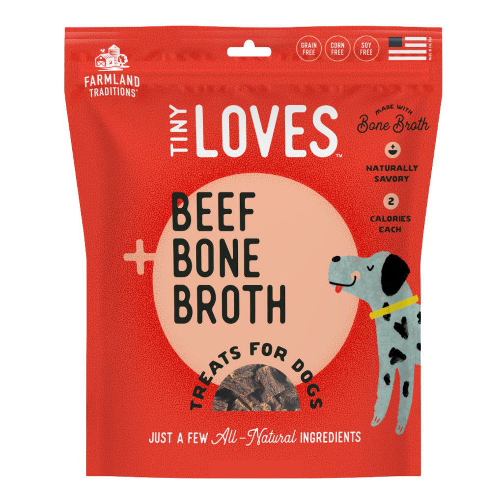 Farmland Traditions Tiny Loves Beef w/Bone Broth Dog Treats 1ea/5oz.