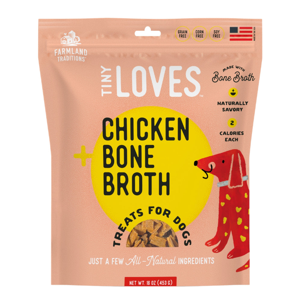 Farmland Traditions Tiny Loves Chicken w/Bone Broth Dog Treats 1ea/16oz for your Pet Dog with Pet Store X!