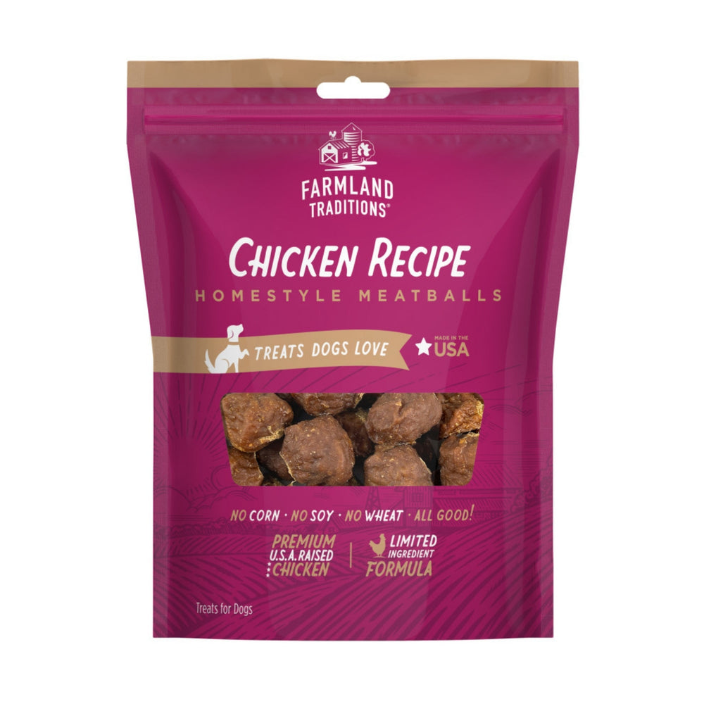 Farmland Traditions Homestyle Meatballs Dog Treats Chicken, 1ea/7oz.