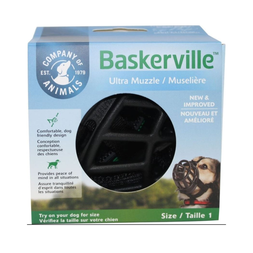 Baskerville Ultra Moldable Muzzle Black Size 1