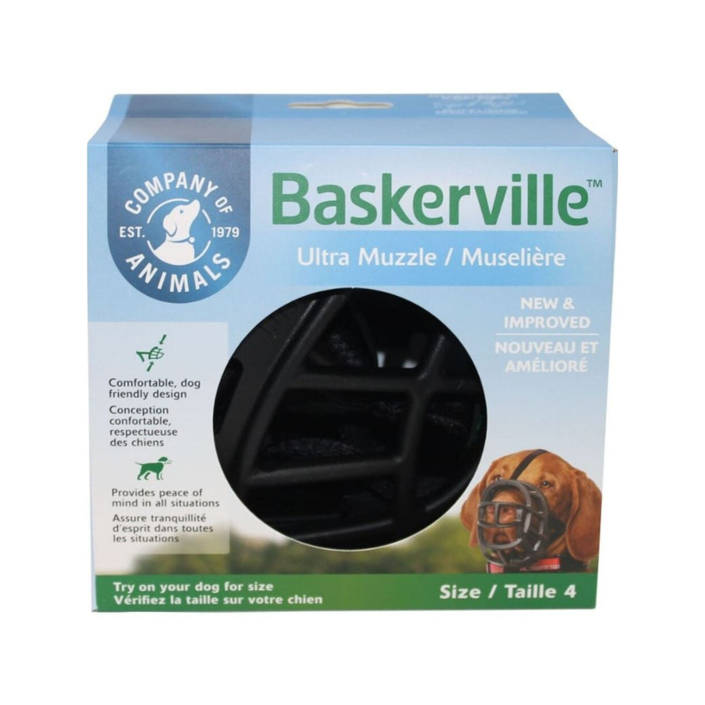 Baskerville Ultra Moldable Muzzle Black Size 4 for your Pet Dog with Pet Store X!