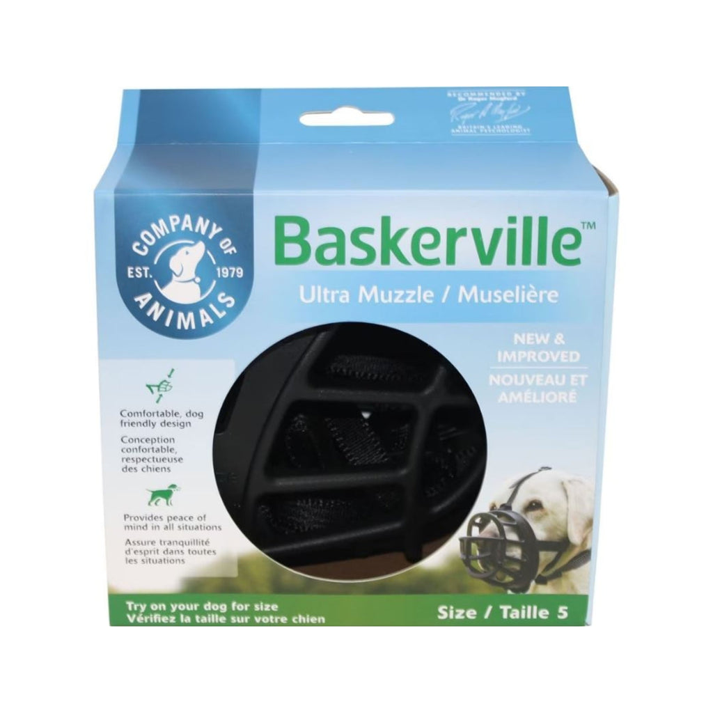 Baskerville Ultra Moldable Muzzle Black Size 5