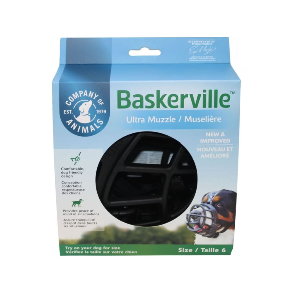 Baskerville Ultra Moldable Muzzle Black Size 6