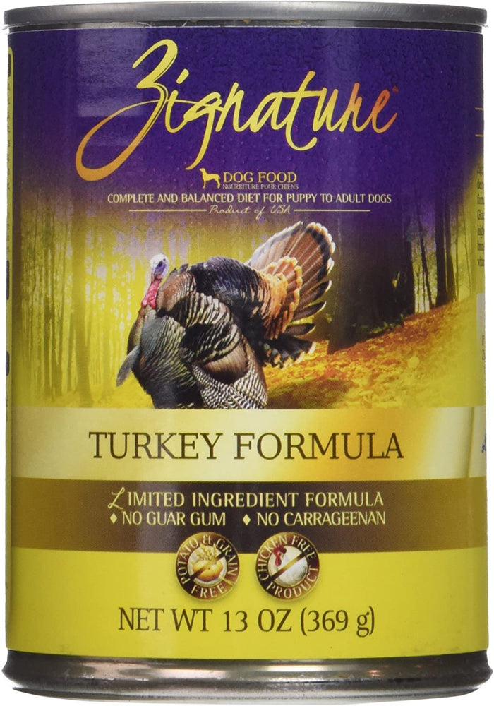 Zignature Dog Canned 13oz. Turkey (Case of 12)