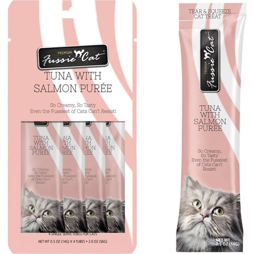 **Fussie Cat Treat Tuna With Salmon Puree 2oz/18count for your Pet Cat with Pet Store X!