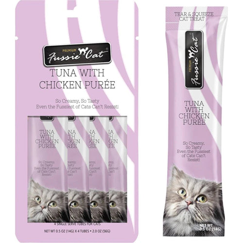 **Fussie Cat Treat Tuna With Chicken Puree 2oz/18count for your Pet Cat with Pet Store X!