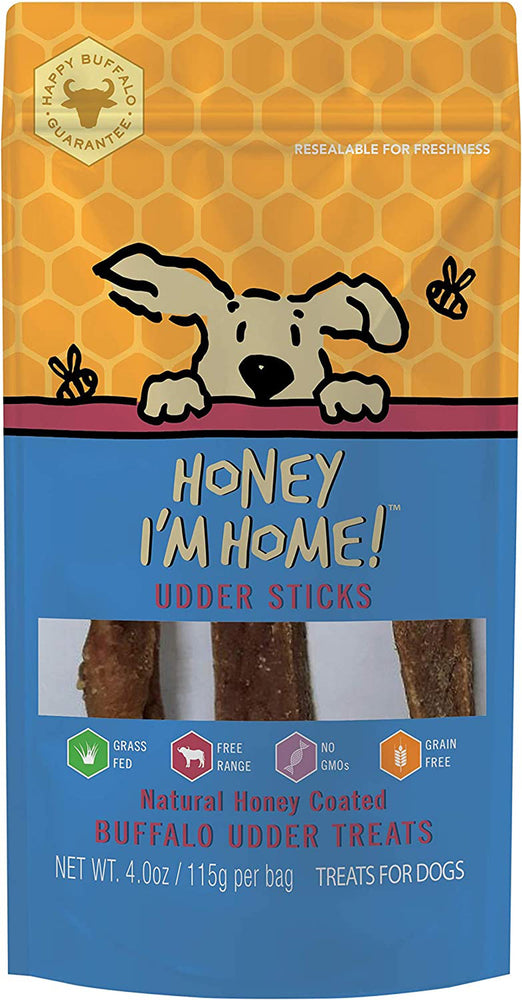 Honey Im Home Dog Buffalo Udder Sticks 4oz.