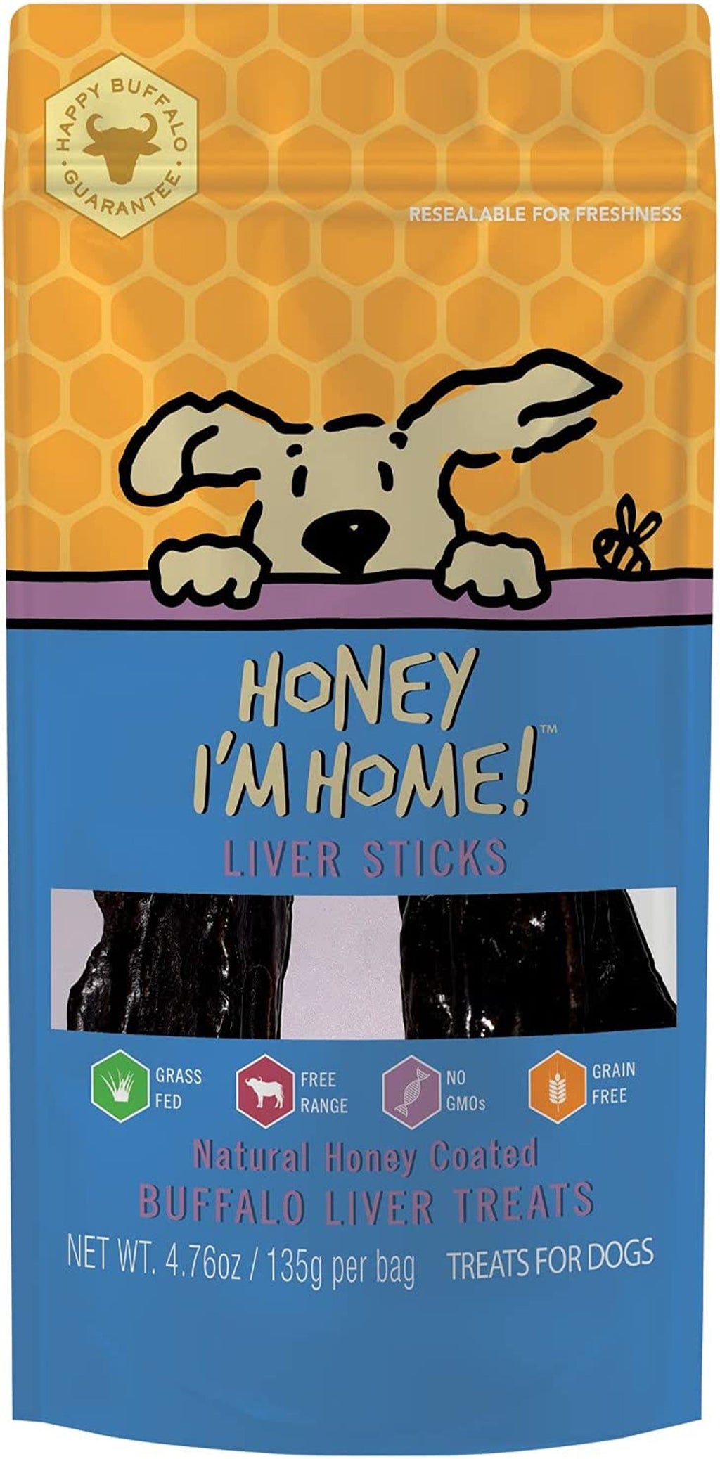 Honey Im Home Dog Buffalo Liver Sticks 476oz for your Pet Dog with Pet Store X!