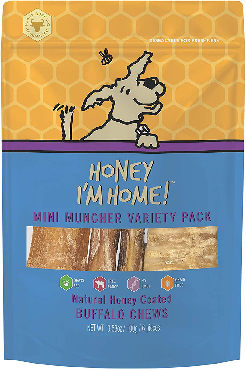 Honey Im Home Dog Buffalo Mini Muncher Variety Pack for your Pet Dog with Pet Store X!