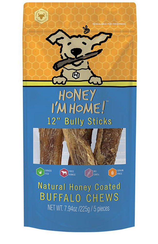 Honey Im Home Dog Buffalo Bully 12 inches 5 Pack