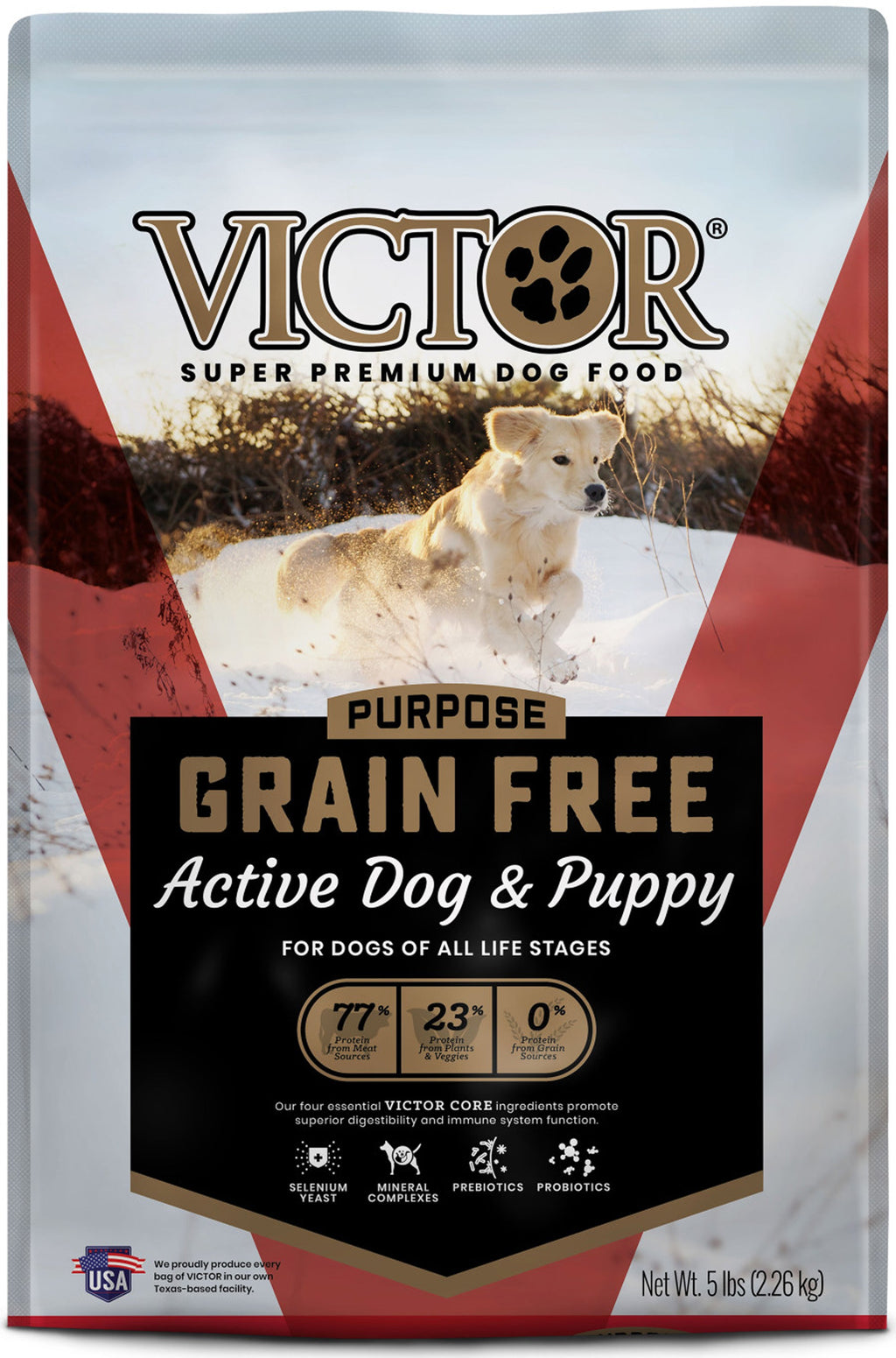 Victor Super Premium Dog Food Purpose Grain Free Active Dog & Puppy Dry Dog Food Beef 1ea/5 lb for your Pet Dog with Pet Store X!