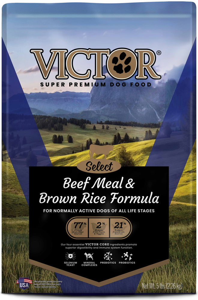 Victor Super Premium Dog Food Select Dry Dog Food Beef Meal & Brown Rice 1ea/5 lb