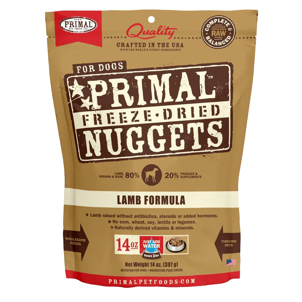 Primal Pet Foods Freeze Dried Dog Food 14oz. Lamb