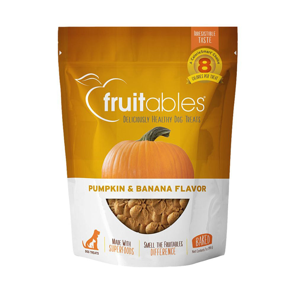 Fruitables Crunchy Baked Dog Treats Pumpkin Banana 1ea/7 oz for your Pet Dog with Pet Store X!