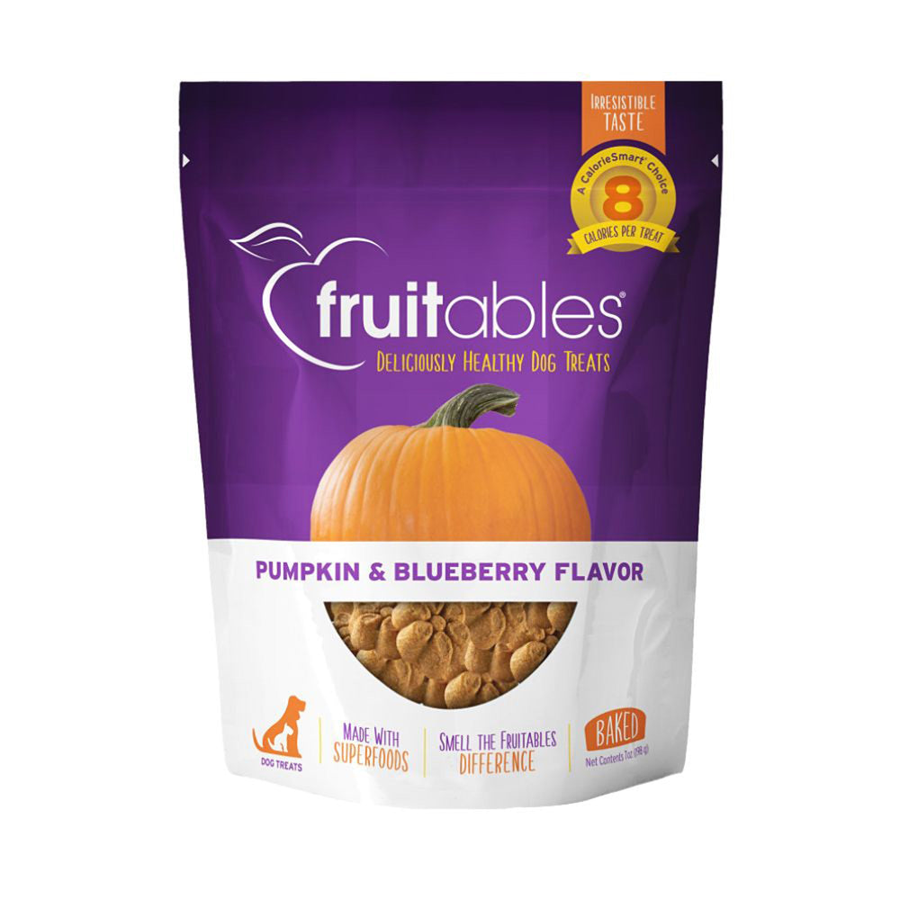 Fruitables Crunchy Baked Dog Treats Pumpkin/Blueberry 1ea/7 oz for your Pet Dog with Pet Store X!