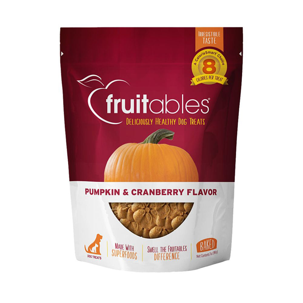 Fruitables Crunchy Baked Dog Treats Pumpkin Cranberry 1ea/7 oz for your Pet Dog with Pet Store X!