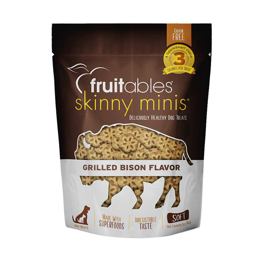 Fruitables Skinny Minis Soft Dog Treats Grilled Bison 1ea/5 oz for your Pet Dog with Pet Store X!