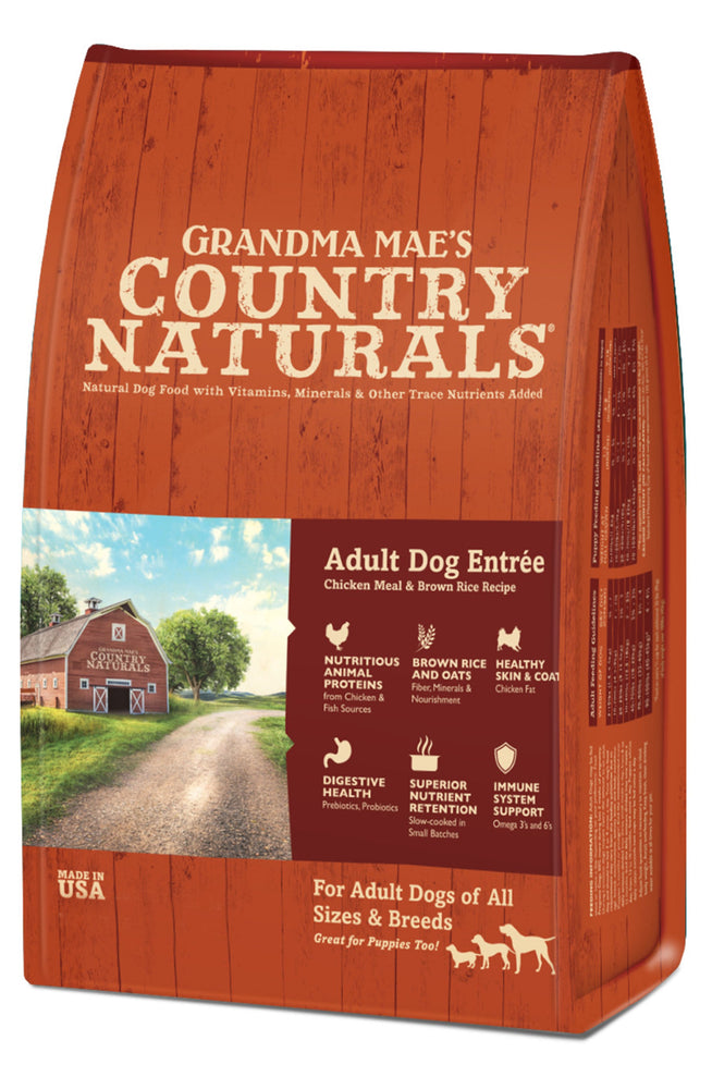 Grandma Mae's Country Naturals Premium All Natural Adult Dry Dog Food Chicken & Rice 1ea/4 lb for your Pet Dog with Pet Store X!