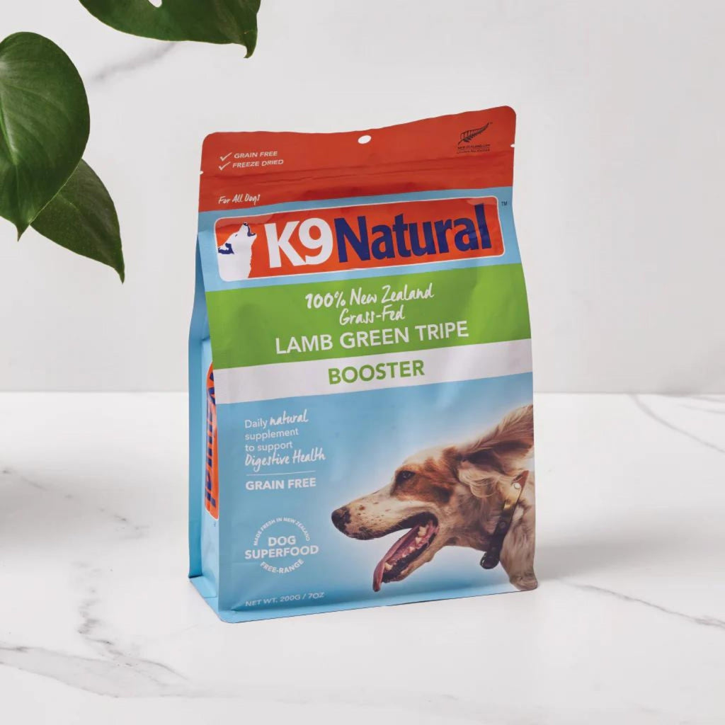 K9 Natural Dog Freeze-Dried Booster Lamb Green Tripe 7oz for your Pet Dog with Pet Store X!