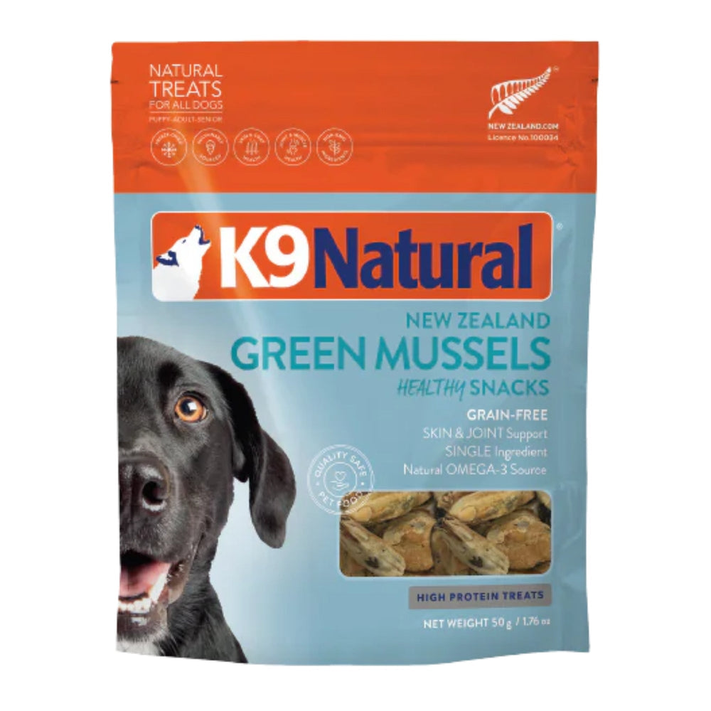 K9 Natural Dog Freeze-Dried Green-Lipped Mussel Snack Treats 1.76oz.