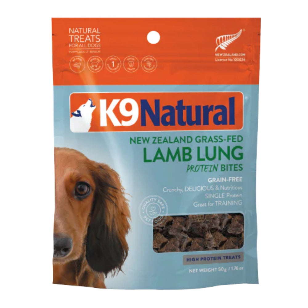 K9 Naturals Dog Air Dried Lamb Lung Bites 1.7oz.