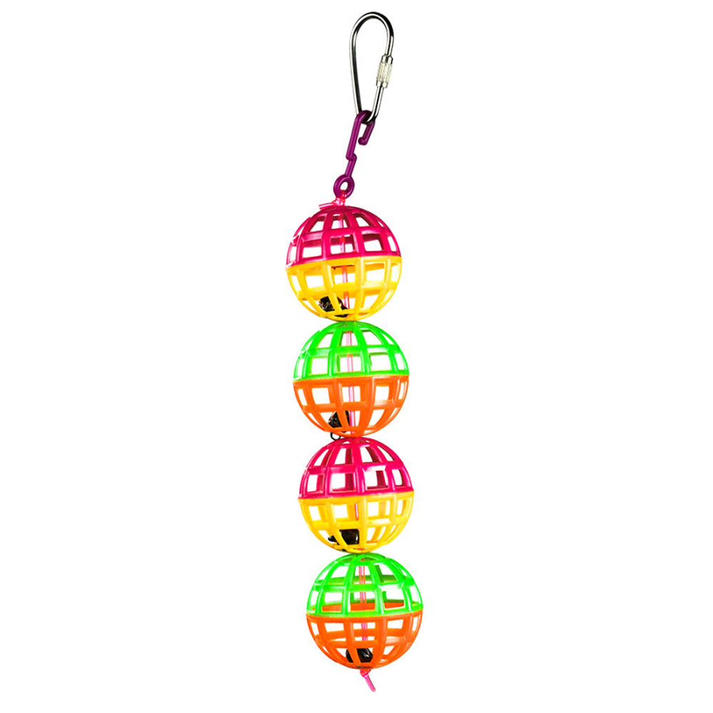 A & E Cages Happy Beaks Jingle Lattice Balls Toy 1.5in x 1.5in x 5.5in - Pet Store X