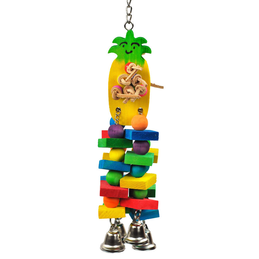 A & E Cages Happy Beaks Pineapple Bird Toy 1ea/SM - Pet Store X