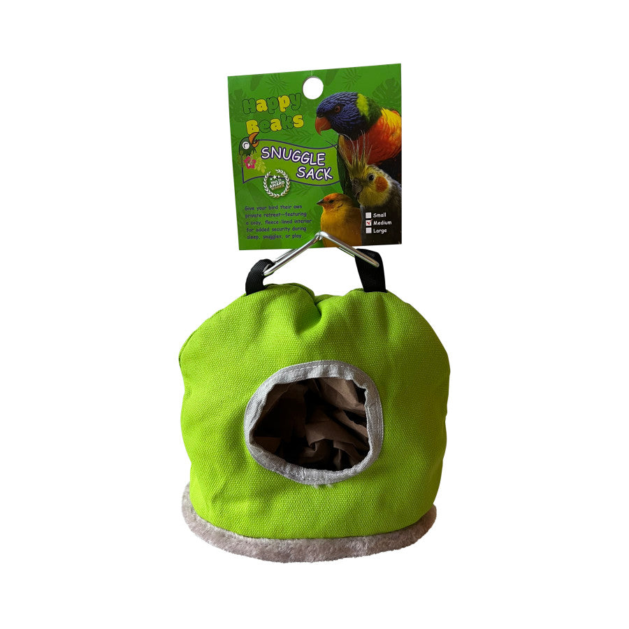 A & E Cages Happy Beaks Snuggle Sack Bird Hut Assorted 1ea/MD - Pet Store X