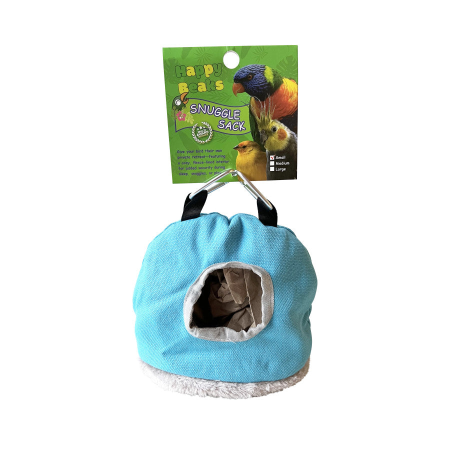 A & E Cages Happy Beaks Snuggle Sack Bird Hut Assorted  1ea/SM for your Pet Bird with Pet Store X!