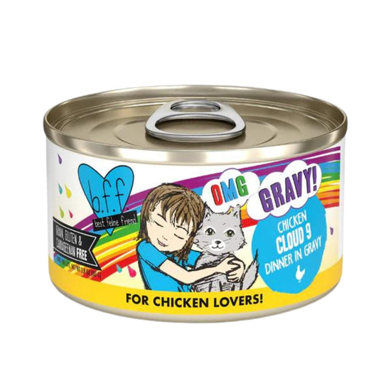 BFF Cat Omg Chicken Cloud 9 Dinner in Gravy 28oz (Case of 12) for your Pet Cat with Pet Store X!