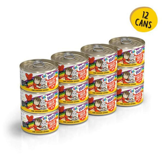 BFF Cat Omg Chicken and Salmon Stir It Up Dinner in Gravy 2.8oz. (Case of 12) - Pet Store X